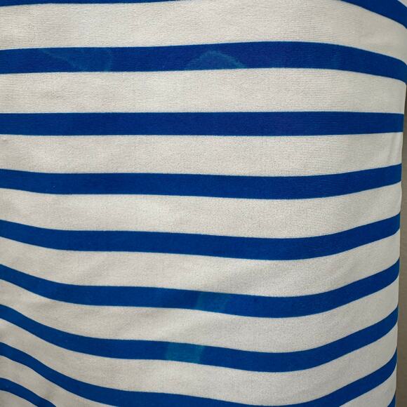 Cabana Life Zipper Swim Dress Cover Up Stripes UPF 50+ Blue White Women's Large - Picture 9 of 13